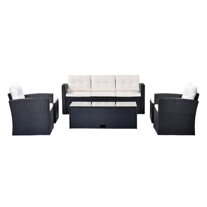 Rosario 6 Piece Outdoor Conversation Set All Weather Wicker Sectional Sofa