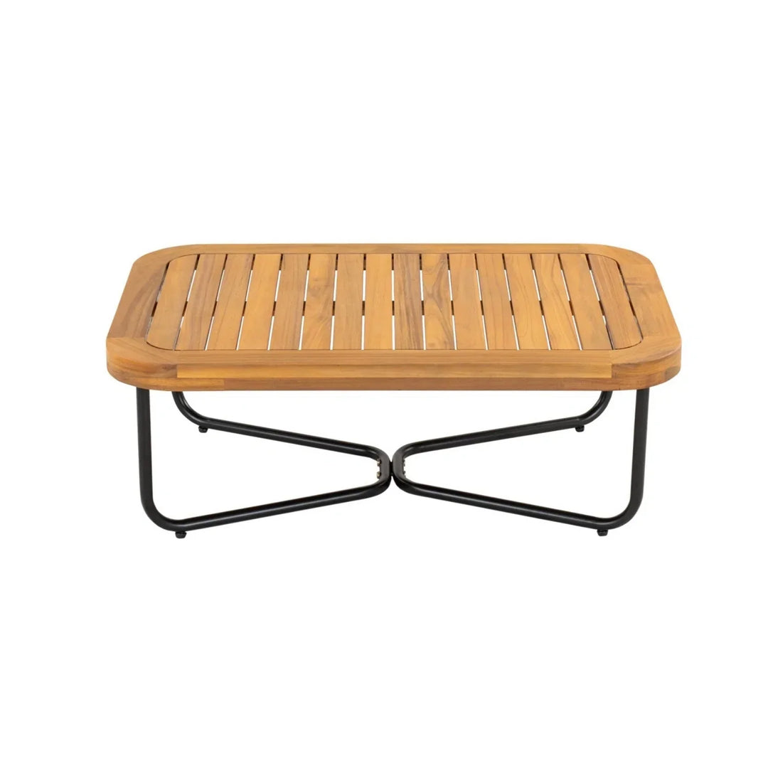 Navisha Outdoor 6-Piece Rope Woven Conversation Sofa Set with Wooden Top Table