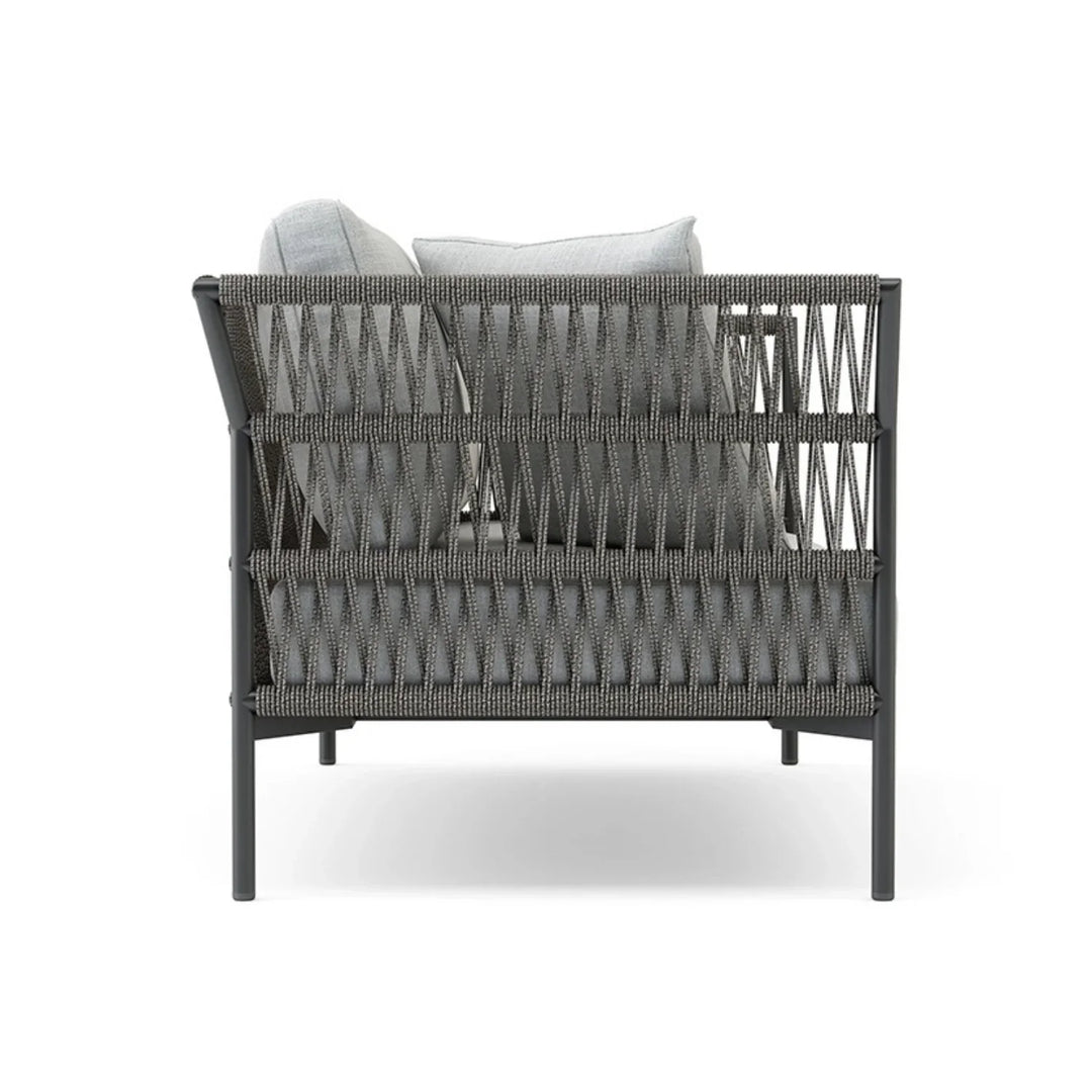 Denali Outdoor Rope 7-Seater Sofa Set With Glass Top Table