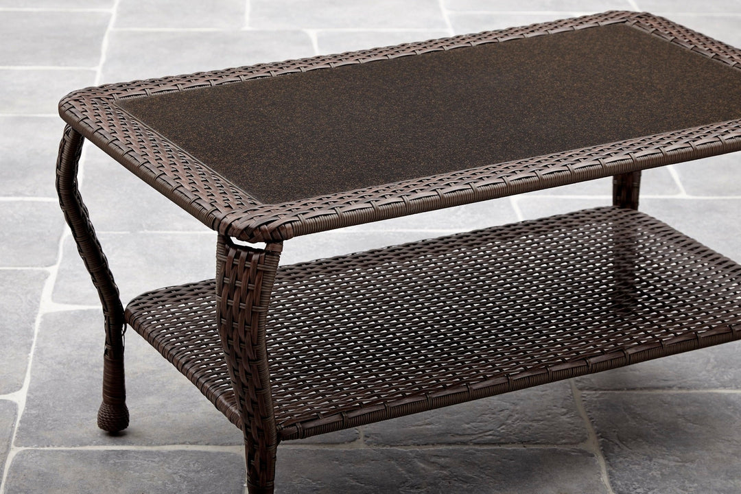 Dona Outdoor Sofa Set 2 Seater, 2 Single seater and 1 Center Table (Dark Brown)