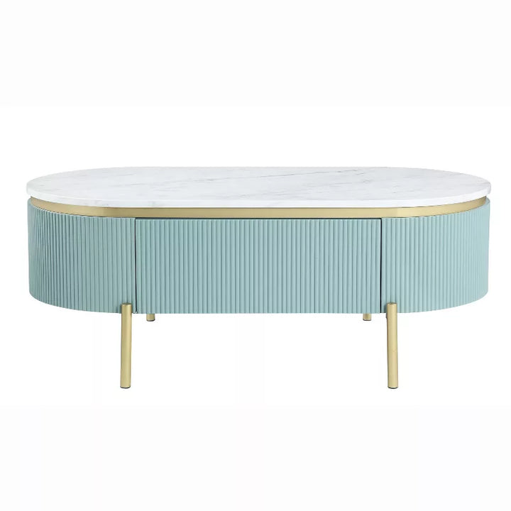 Desislava Stainless Steel Legs and MDF Side Frame with Marble Top
