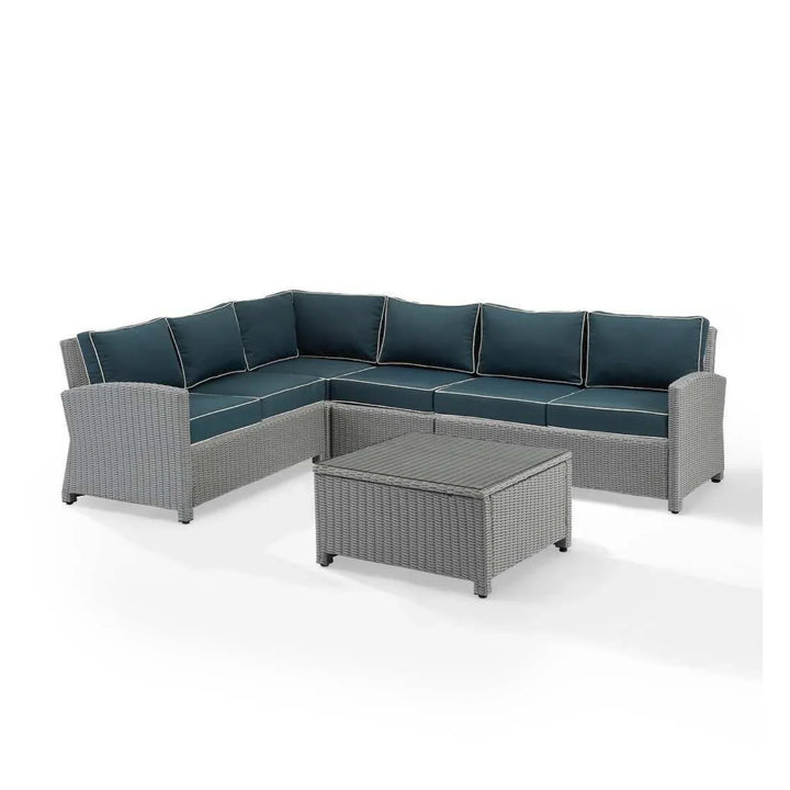 Everly L-Shape Outdoor Wicker Sofa Set