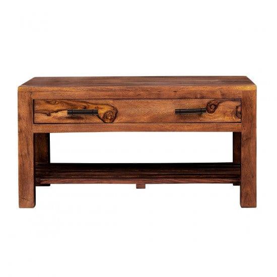 Briggs Coffee Table With Storage Drawer In Honey Finish