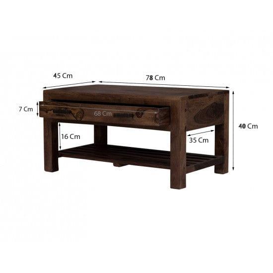 Briggs Coffee Table With Storage Drawer In Walnut Finish