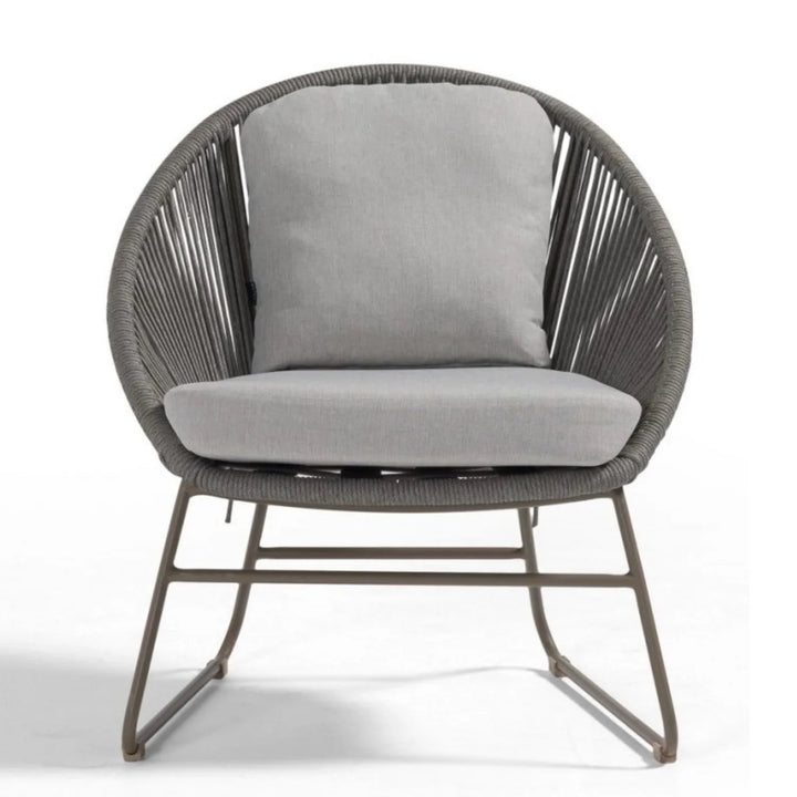 Sawyer Outdoor Rope 4-Piece Patio Sofa Set with Glass Top Tables