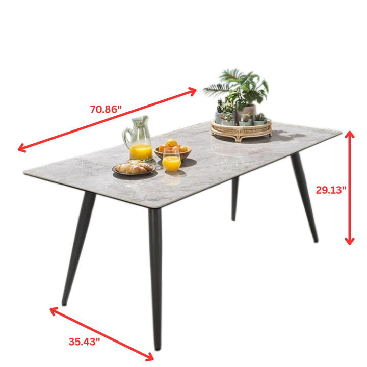 Ventus Outdoor Patio Seating Set 6 Chairs and 1 Table Set (grey)