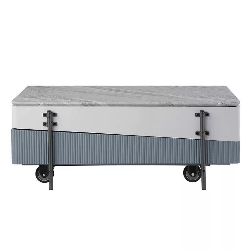 Dusana Designer Coffee Table Uplift Mechanism + With Wheels