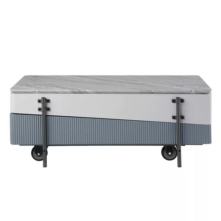 Dusana Designer Coffee Table Uplift Mechanism + With Wheels
