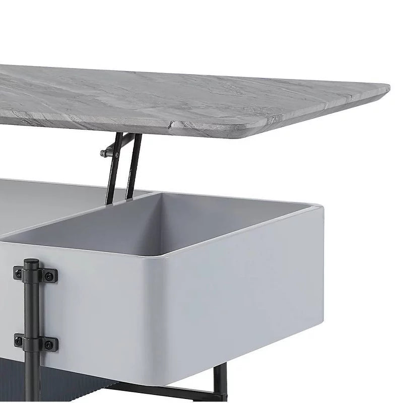 Dusana Designer Coffee Table Uplift Mechanism + With Wheels