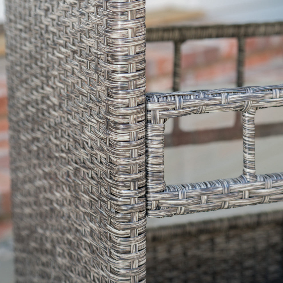 Sasc Outdoor Patio Bar Serving Cart (Grey)