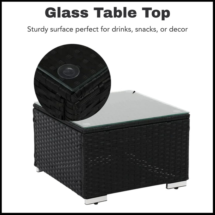 Valkyrie Outdoor Wicker Lounge Chair With Side Table