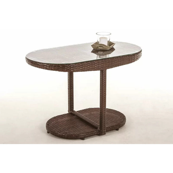 Dotcal Outdoor Patio Seating Set 2 Chairs and 1 Table Set (Brown)