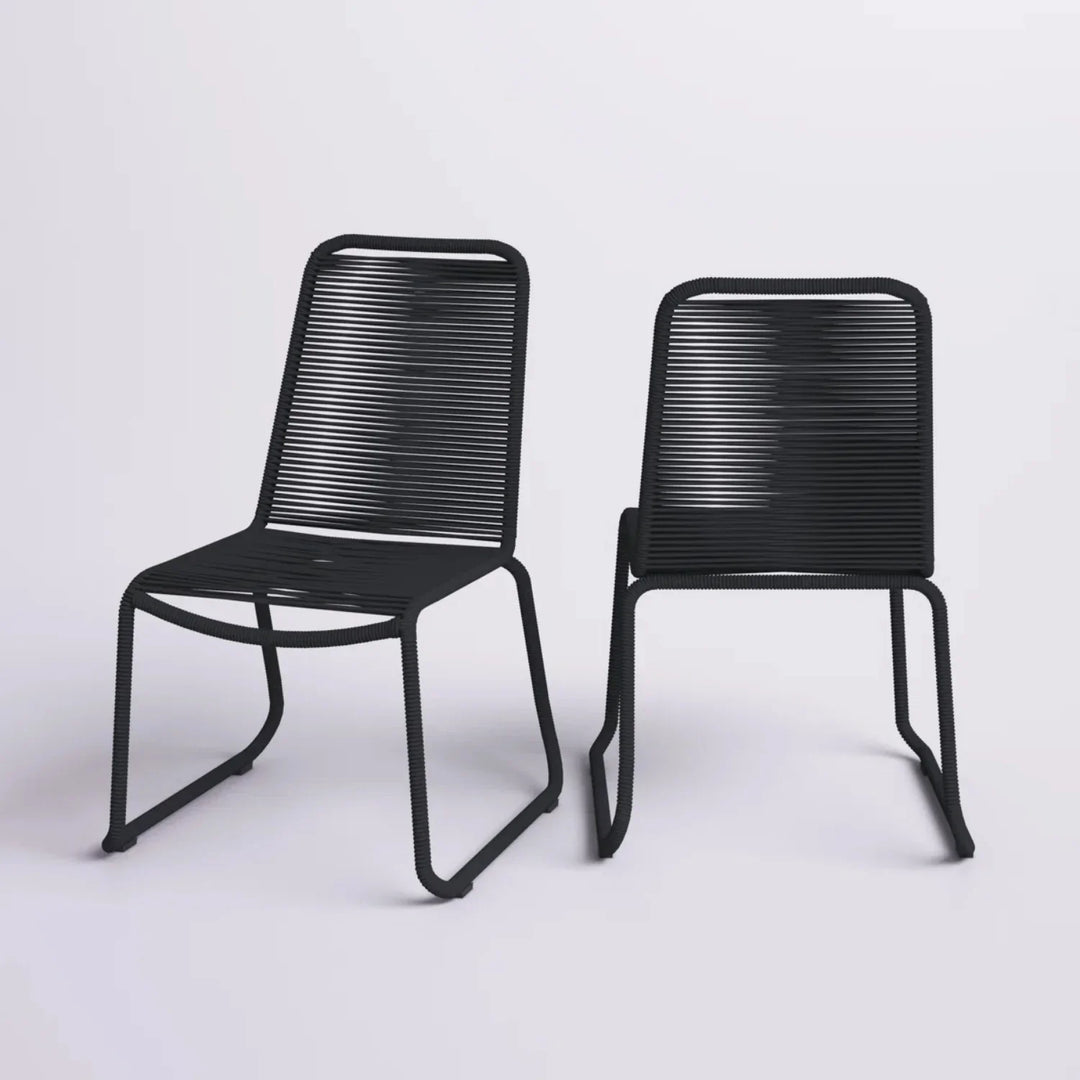 Amirah 2-Piece Outdoor Rope Patio Dining Chairs