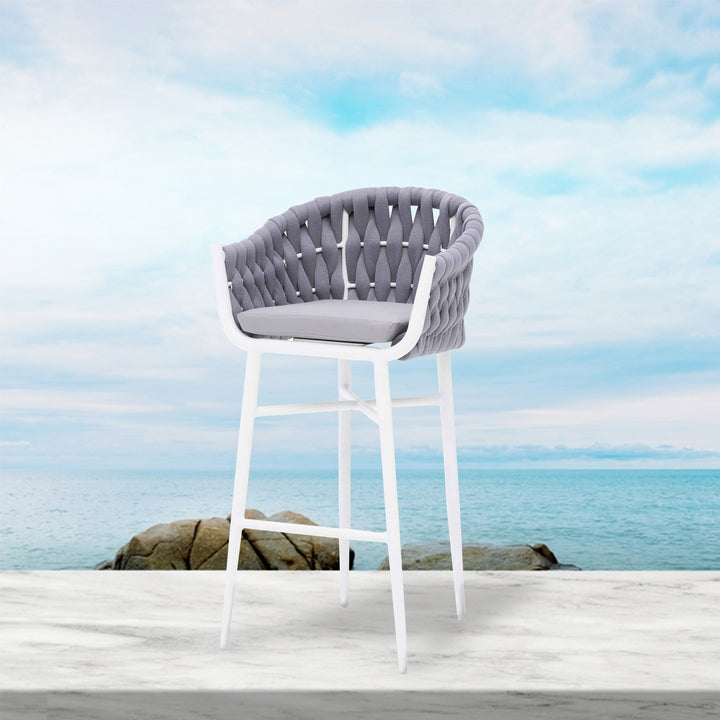 Ece Outdoor Patio Bar Chair 2 Chairs For Balcony Braided & Rope