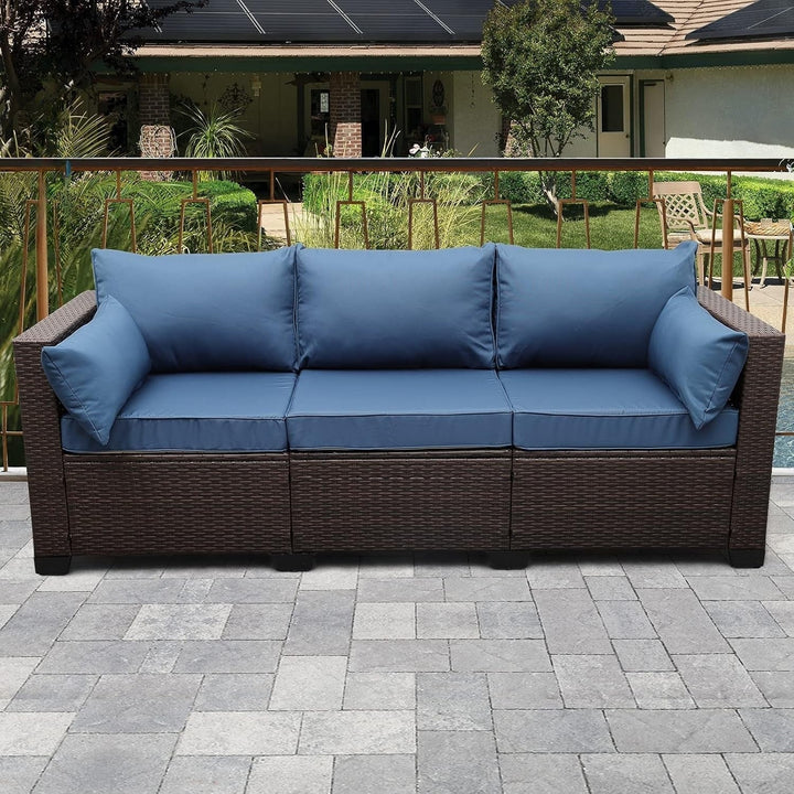 Shui 3-Seater Outdoor Rattan Wicker Patio Sofa