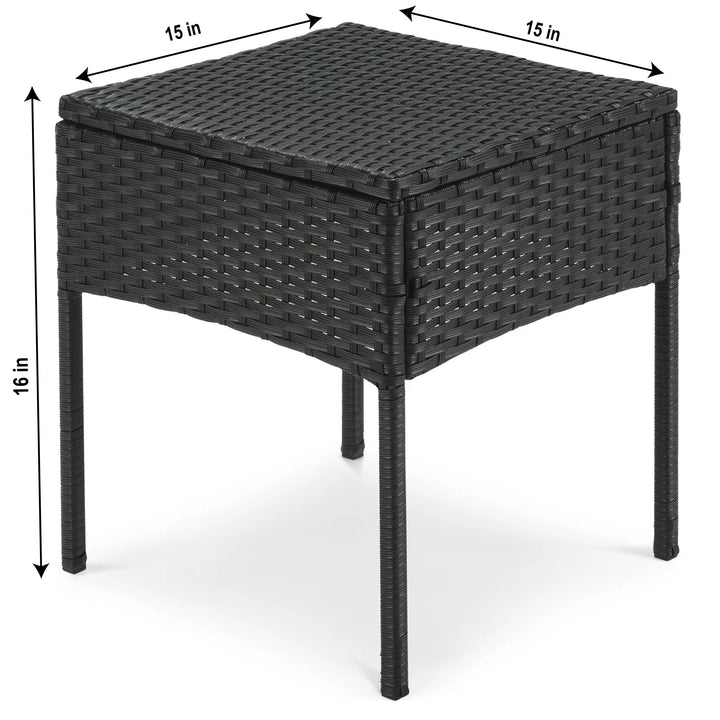 Pronto Outdoor Patio Seating Set 2 Chairs and 1 Table Set (Brown + Red)