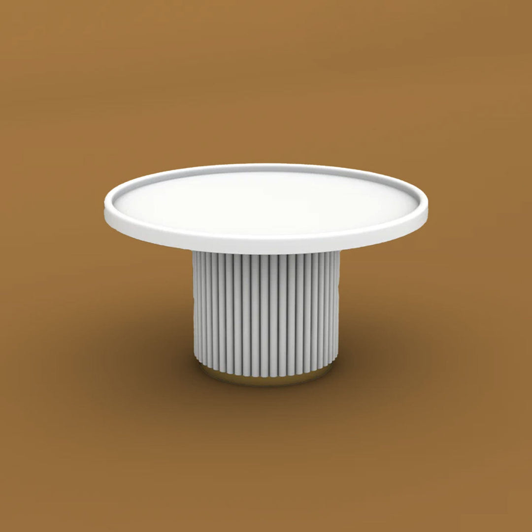 Sudhir Round Coffee Table (White Finish)
