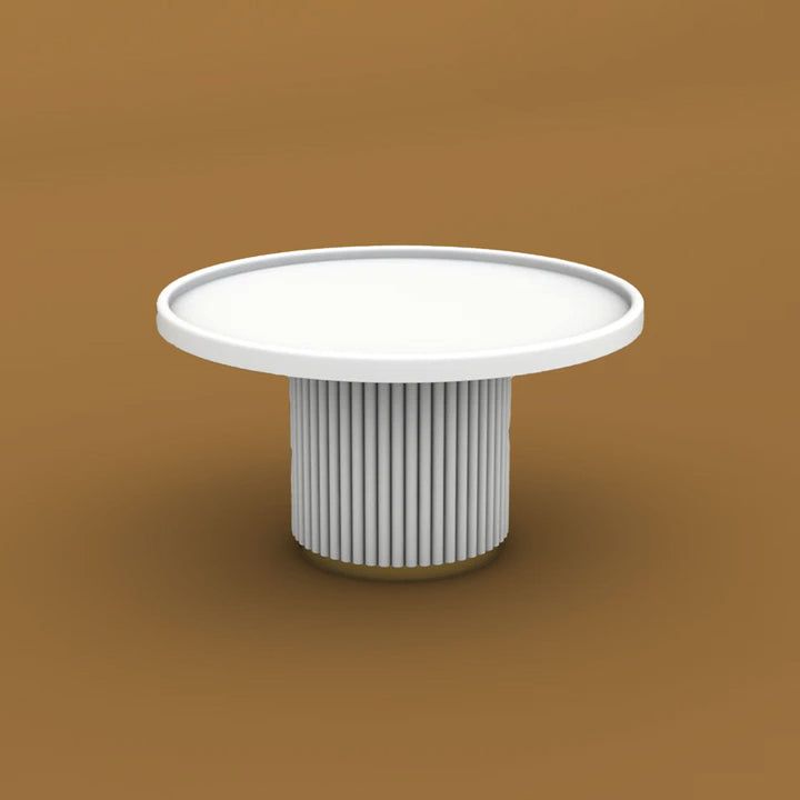 Sudhir Round Coffee Table (White Finish)