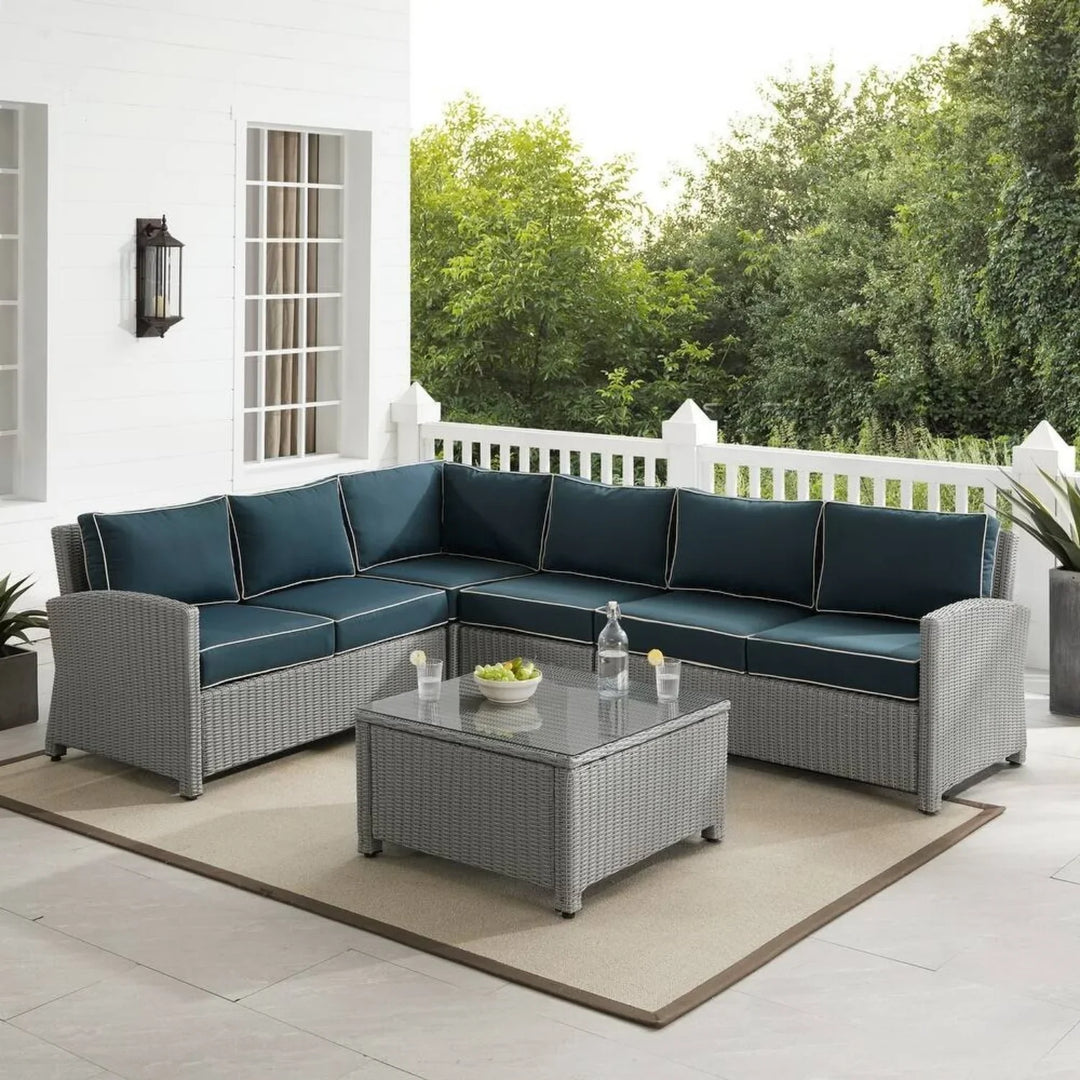 Everly L-Shape Outdoor Wicker Sofa Set