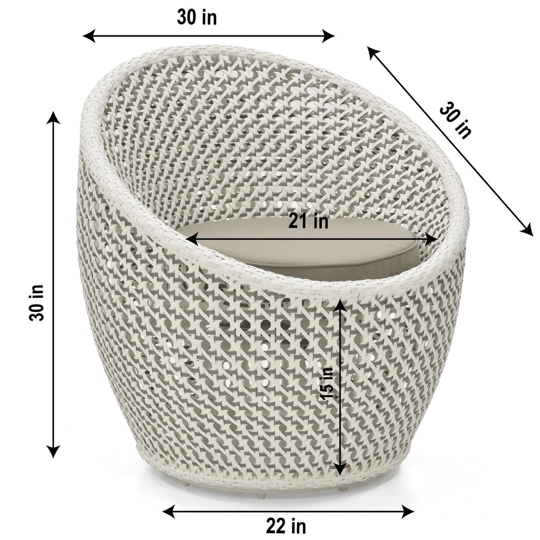 Wall Outdoor Patio Seating Set 2 Chairs and 1 Table Set (White + Silver)