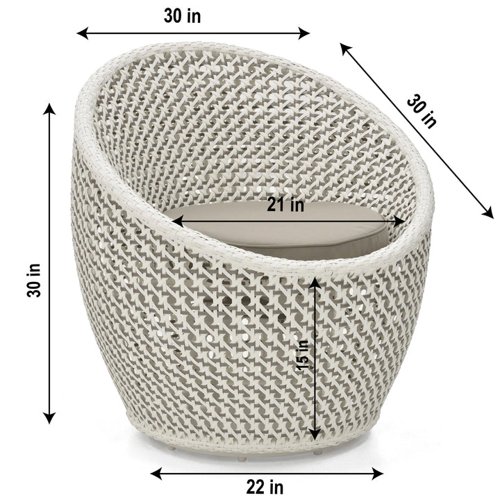 Wall Outdoor Patio Seating Set 2 Chairs and 1 Table Set (White + Silver)