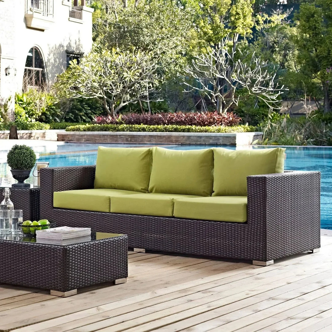 Tamara Outdoor All-Weather Wicker 3-Seater Sofa