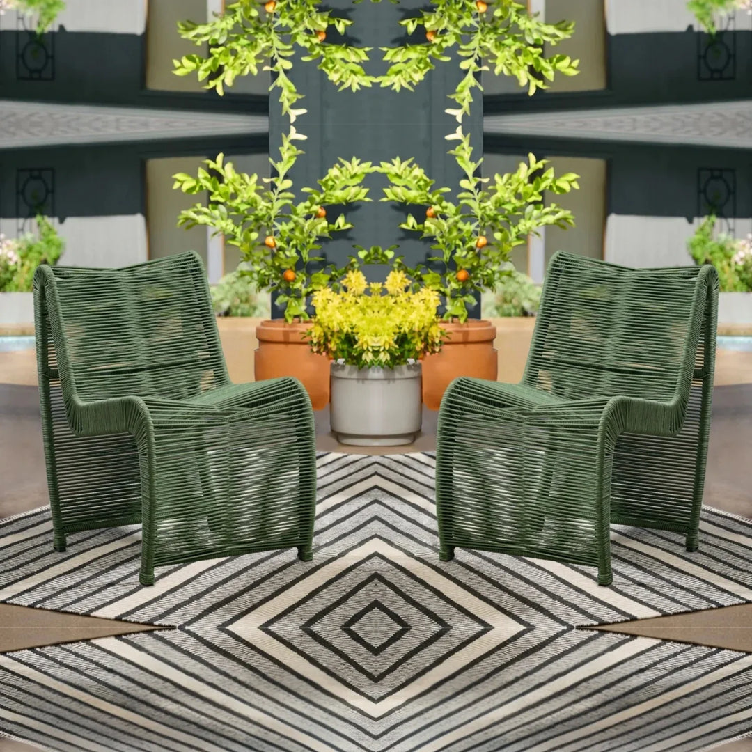 Emerson 2-Piece Outdoor Rope Patio Chairs