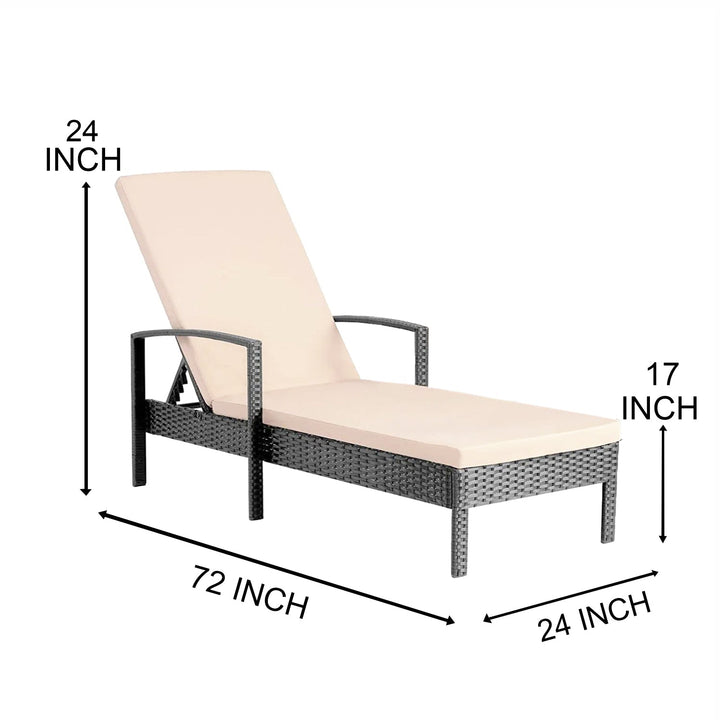 Baxter Outdoor Swimming Poolside Lounger (Black)