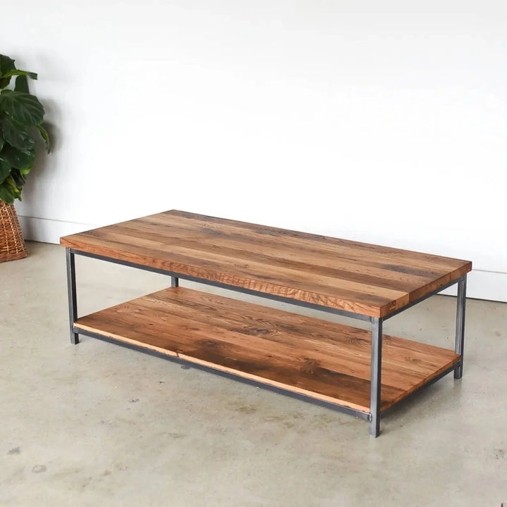 Isla Laila 2-Tier Natural Wood Top Center Table