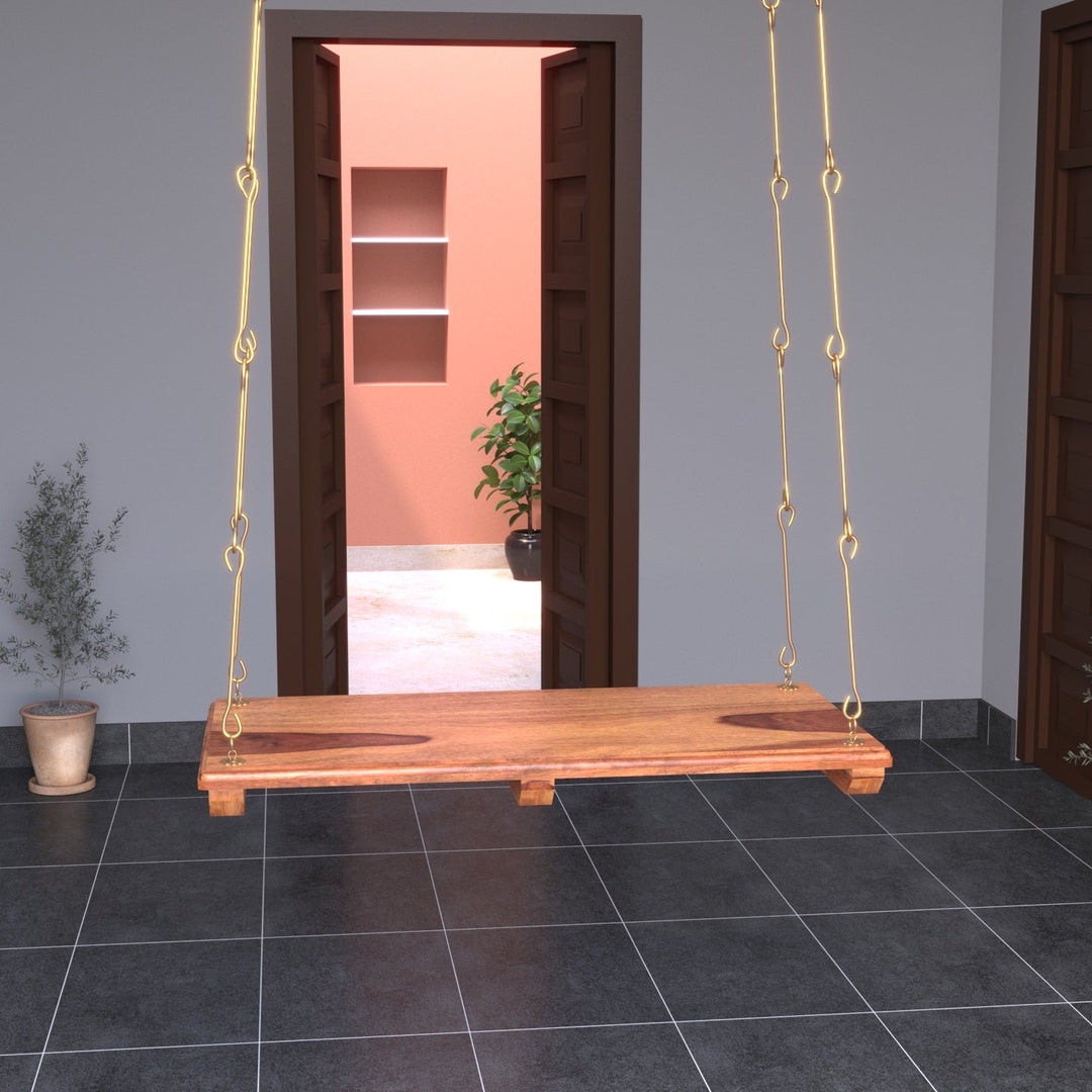 Hania Melodious Indian Art Designed Handmade Wooden Swing