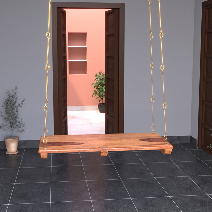 Hania Melodious Indian Art Designed Handmade Wooden Swing
