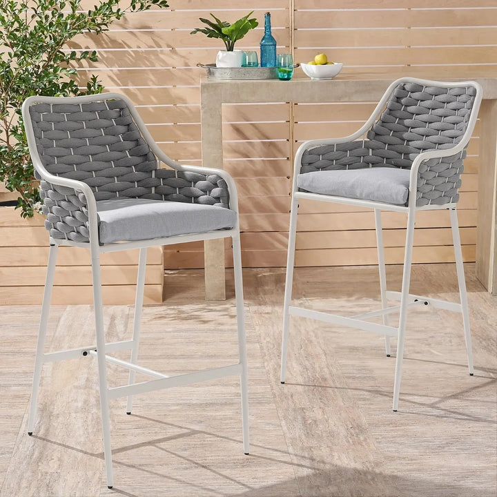 Autumn 2-Piece Outdoor Rope Bar Chairs – Stylish Comfort Built to Last
