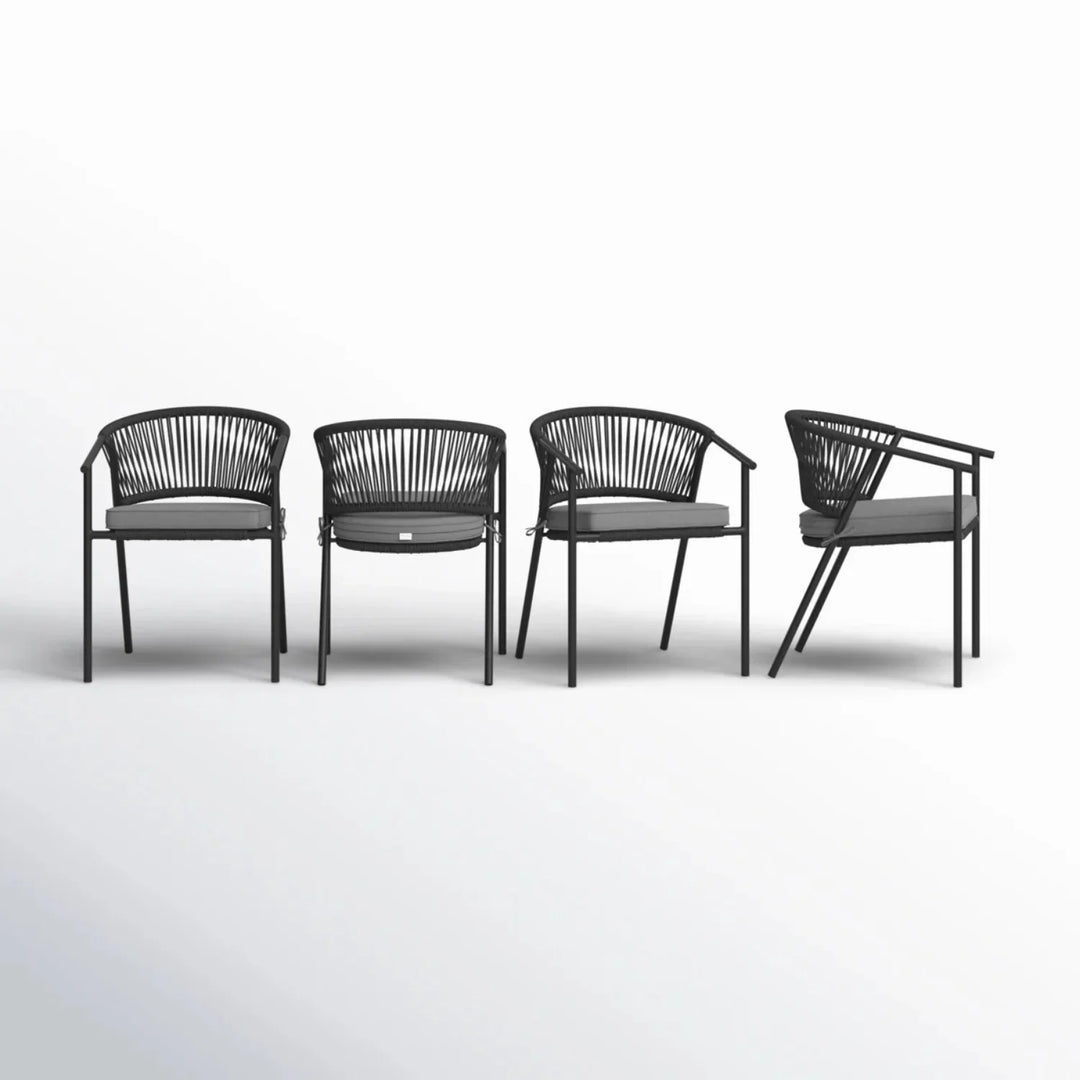 Shiori 4-Piece Outdoor Rope Patio Dining Chairs