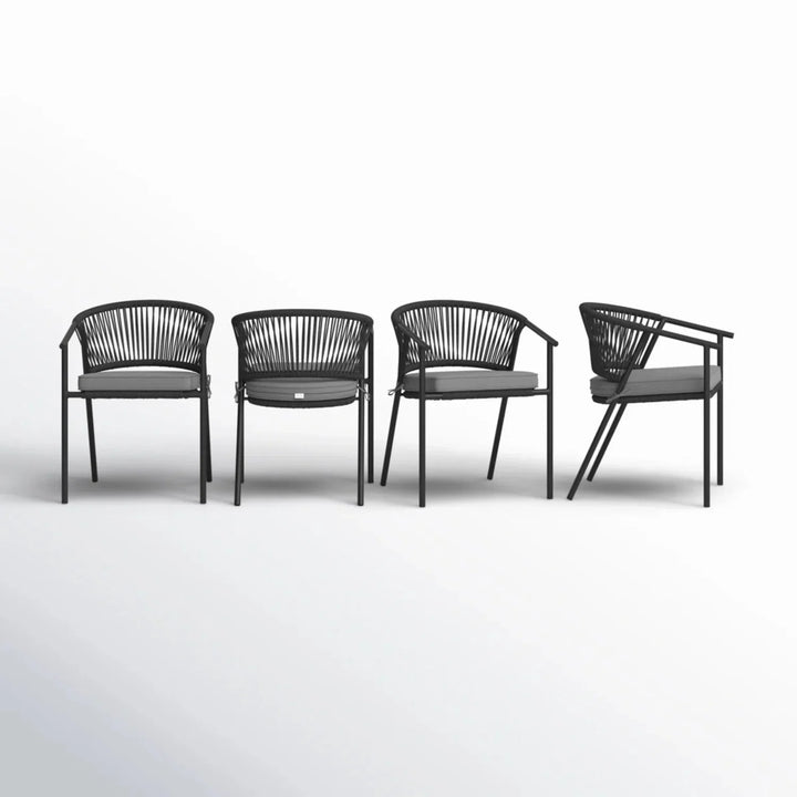 Shiori 4-Piece Outdoor Rope Patio Dining Chairs