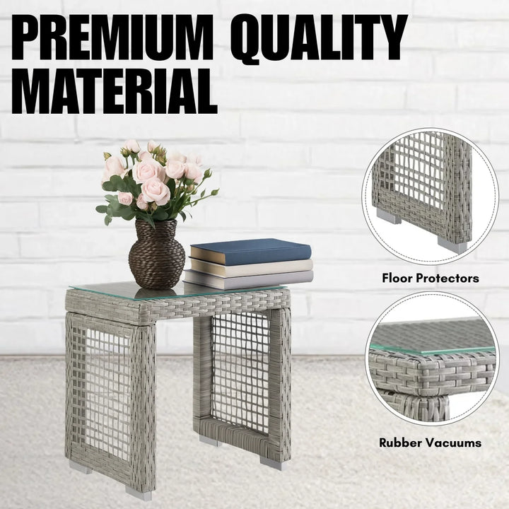 Charmi Outdoor Wicker Woven 6 Pieces Sectional Patio Furniture Set