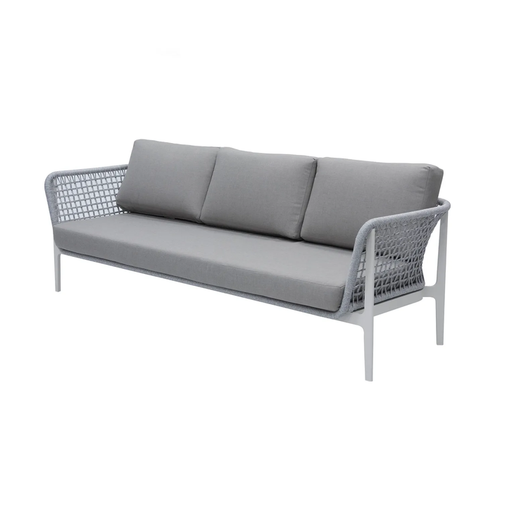 Louella Outdoor Garden Balcony Sofa Set  5 Seater, 1 Single seater and 1 Center Table Set, Braid & Rope(Grey)