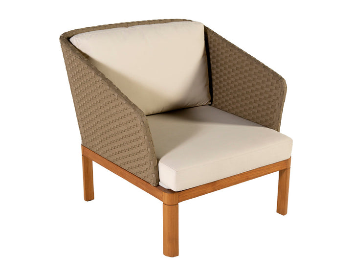 Roberta Outdoor Sofa Set 2 Seater , 2 Single seater and 1 Center Table (Beige + Brown)