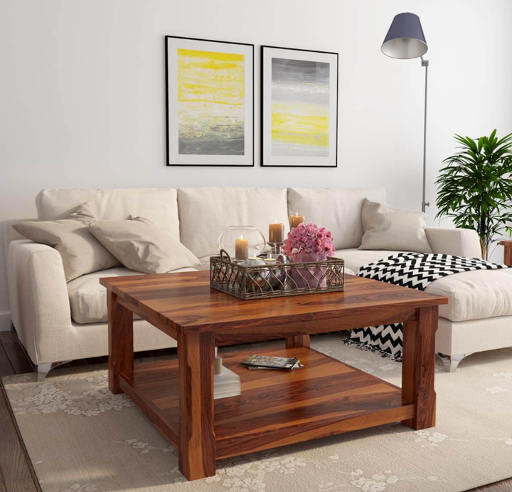 Isha Solid Wood Coffee Table For Living Room