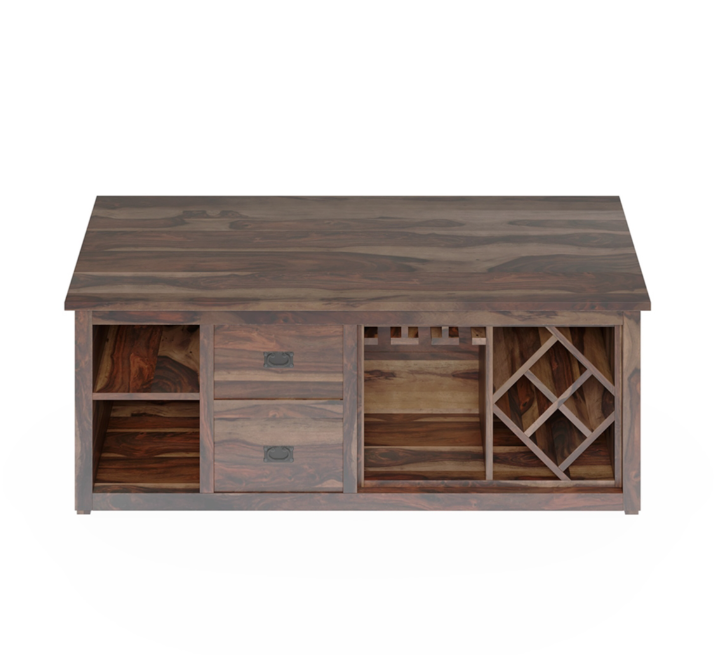Kanchan Multi Purpose Solid Wood Wine Storage Coffee Table