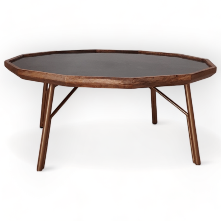 Pranav Green Marble Top Jade Coffee Table – Contemporary Elegance for Your Living Space