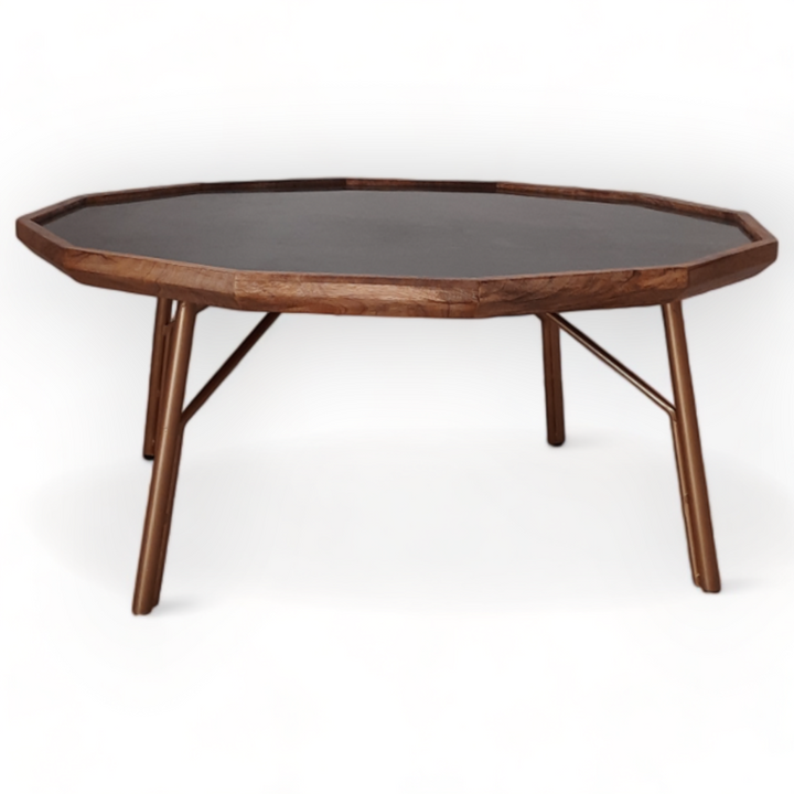 Pranav Green Marble Top Jade Coffee Table – Contemporary Elegance for Your Living Space