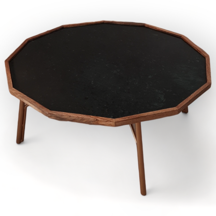 Pranav Green Marble Top Jade Coffee Table – Contemporary Elegance for Your Living Space