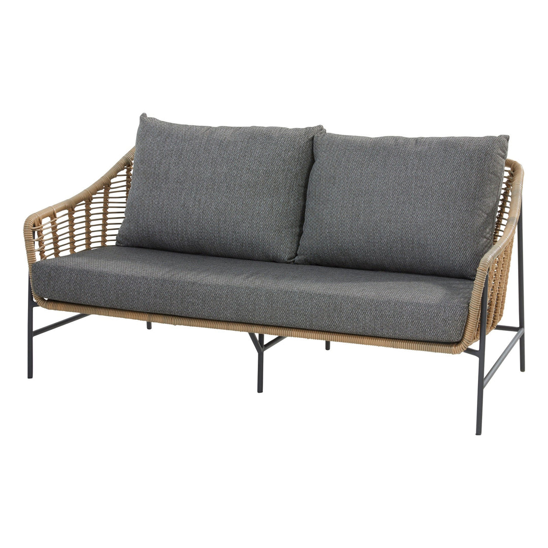 Livia Outdoor Garden Balcony Sofa Set 2 Seater, 2 Single seater and 1 Center Table Set (Tan)