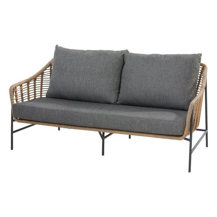 Livia Outdoor Garden Balcony Sofa Set 2 Seater, 2 Single seater and 1 Center Table Set (Tan)