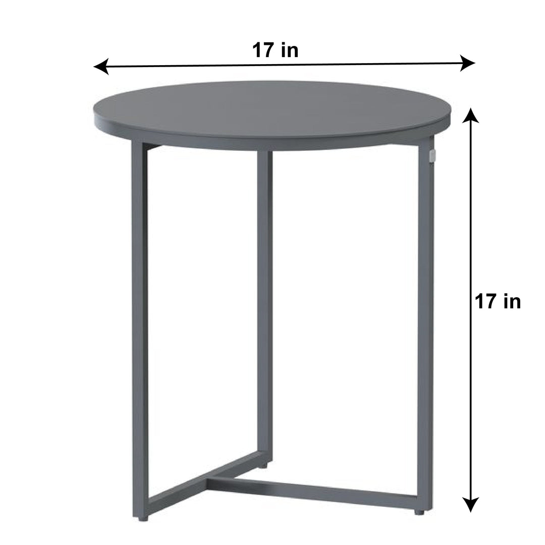 Evana Outdoor Swimming Poolside Lounger With  1 Side Table (Grey) Braided & Rope