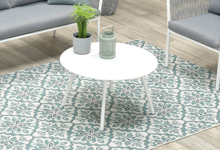 Muno Outdoor Sofa Set 2 Seater , 2 Single seater and 1 Center Table Set (White + Grey) Braided & Rope