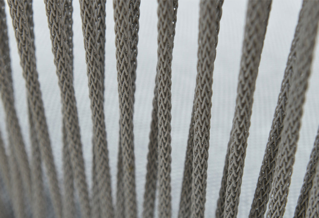 Muno Outdoor Sofa Set 2 Seater , 2 Single seater and 1 Center Table Set (White + Grey) Braided & Rope