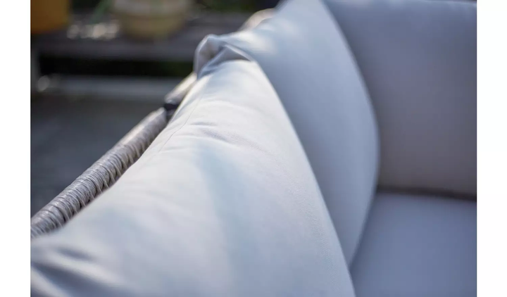 Stash Outdoor Garden Balcony Sofa Set 5 Seater  and 1 Center Table With 2 Ottoman Set (Tan)