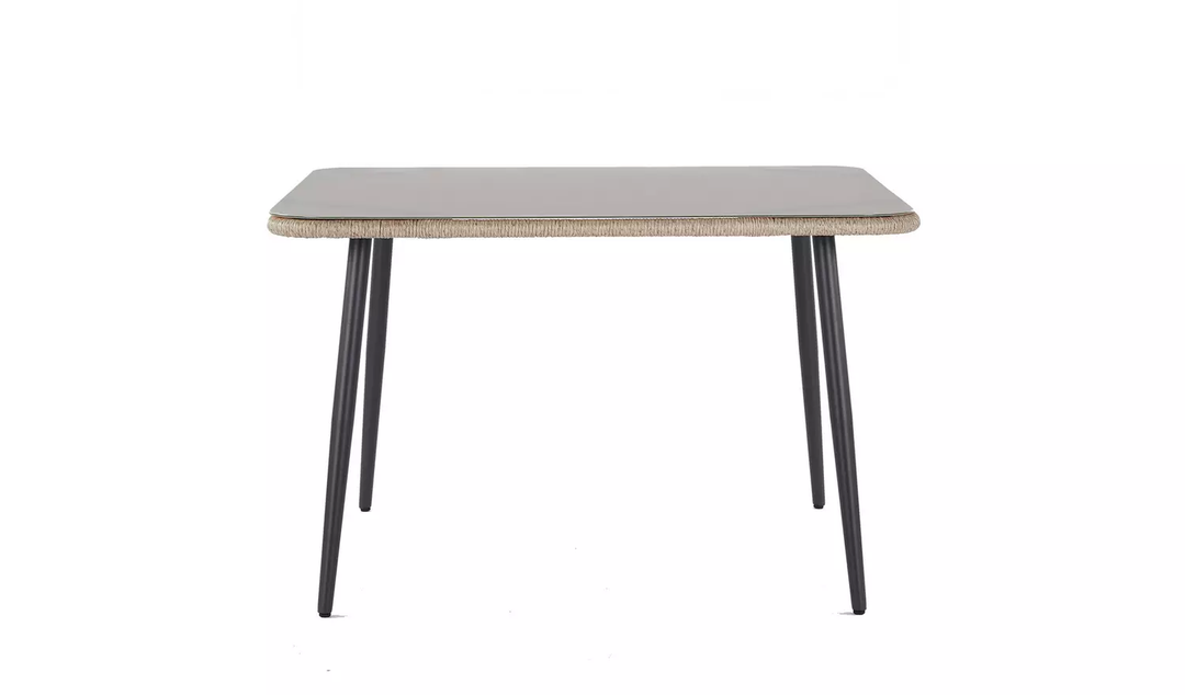 Stash Outdoor Garden Balcony Sofa Set 5 Seater  and 1 Center Table With 2 Ottoman Set (Tan)