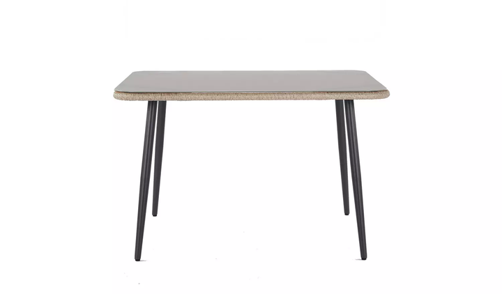 Stash Outdoor Garden Balcony Sofa Set 5 Seater  and 1 Center Table With 2 Ottoman Set (Tan)